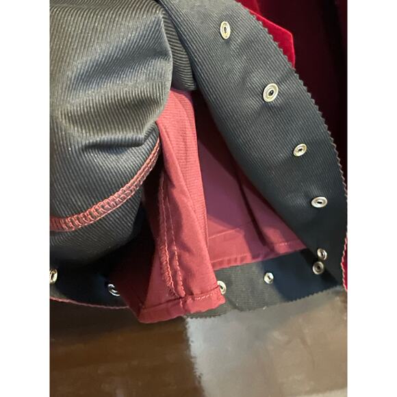 Studded Merlot Red Velvet Halter Babydoll Top - EUC - Size S - Picture 11 of 11